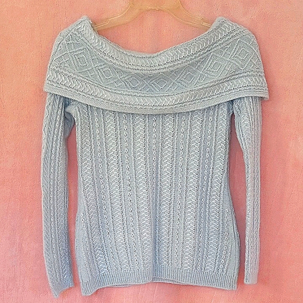 Women's White House Black Market Ice Blue Sweater Size XSP (Petite)